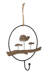 Hanger Walvis En Vogel Vacay Met/Hout Bruin